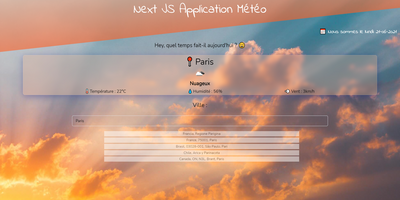 Application météo